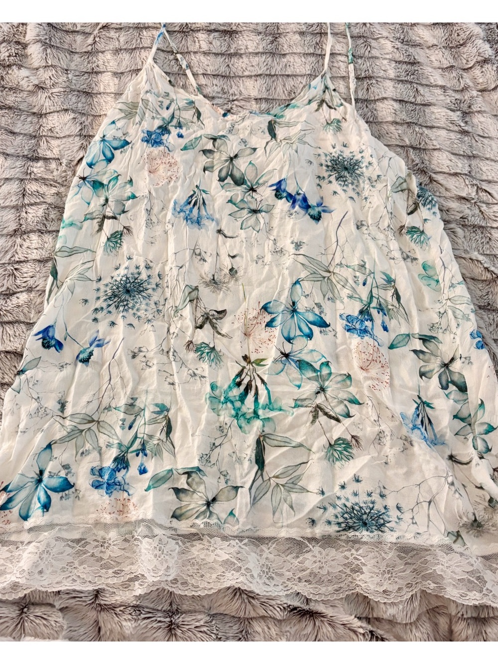 Flora Nikrooz Lace Trim Floral Slip Camisole